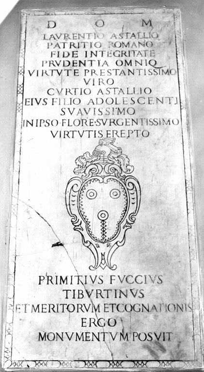 lapide tombale - ambito romano (fine/inizio secc. XVII/ XVIII)